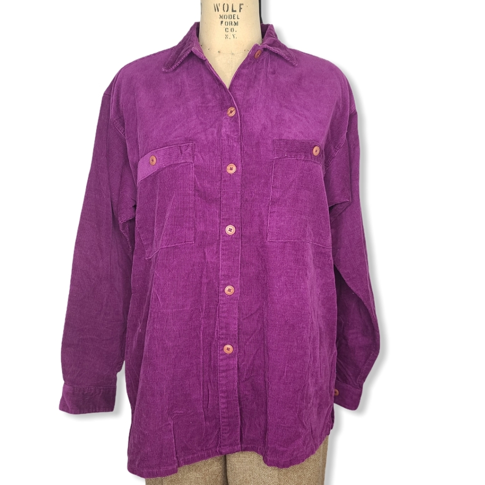 Patagonia purple corduroy button down shirt medium